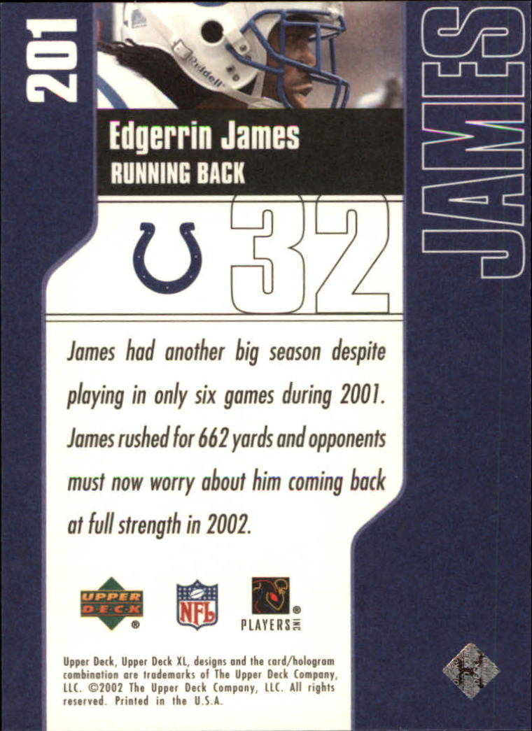 2002 XL (Upper Deck) Football "Main Set" Cards #16 to #300 - Picture 217 of 315
