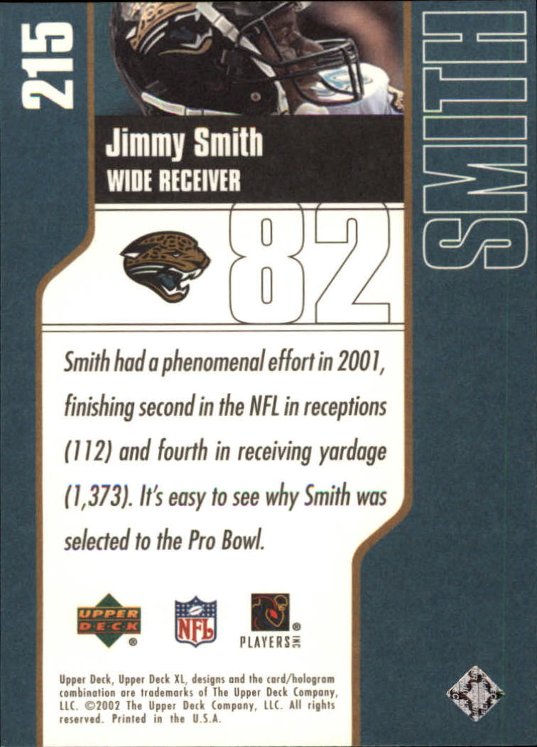 2002 Upper Deck XL #215 Jimmy Smith back image