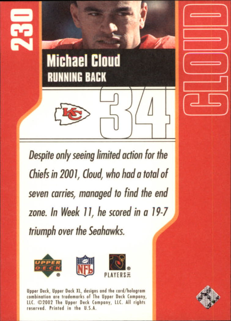 2002 XL (Upper Deck) Football "Main Set" Cards #16 to #300 - Picture 249 of 315
