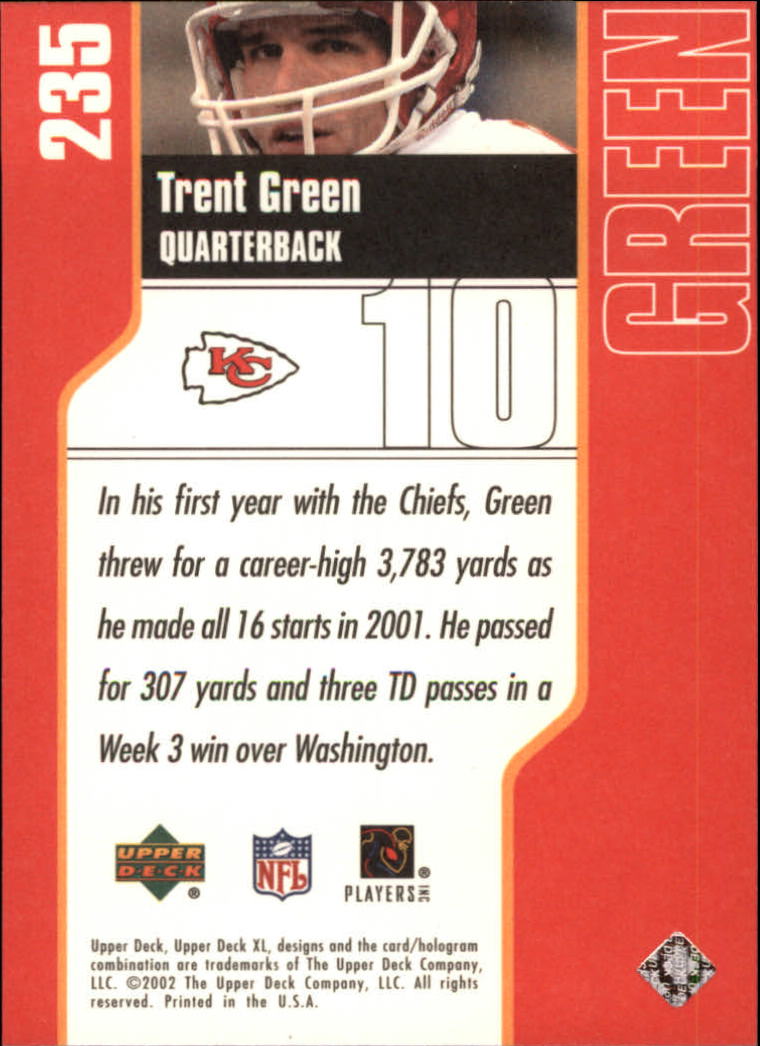 2002 XL (Upper Deck) Football "Main Set" Cards #16 to #300 - Picture 255 of 315