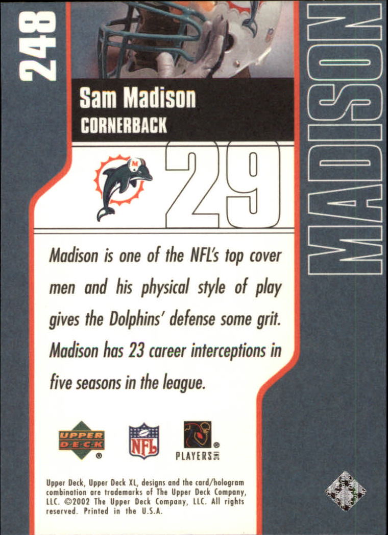 2002 XL (Upper Deck) Football "Main Set" Cards #16 to #300 - Picture 271 of 315