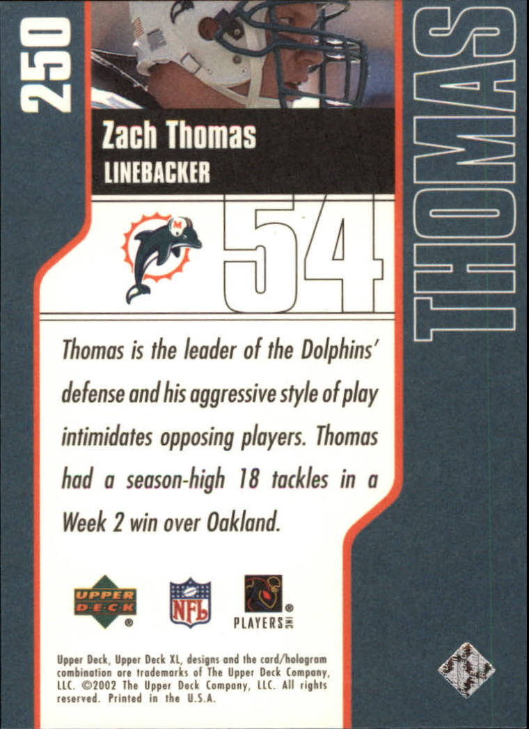 2002 XL (Upper Deck) Football "Main Set" Cards #16 to #300 - Picture 275 of 315