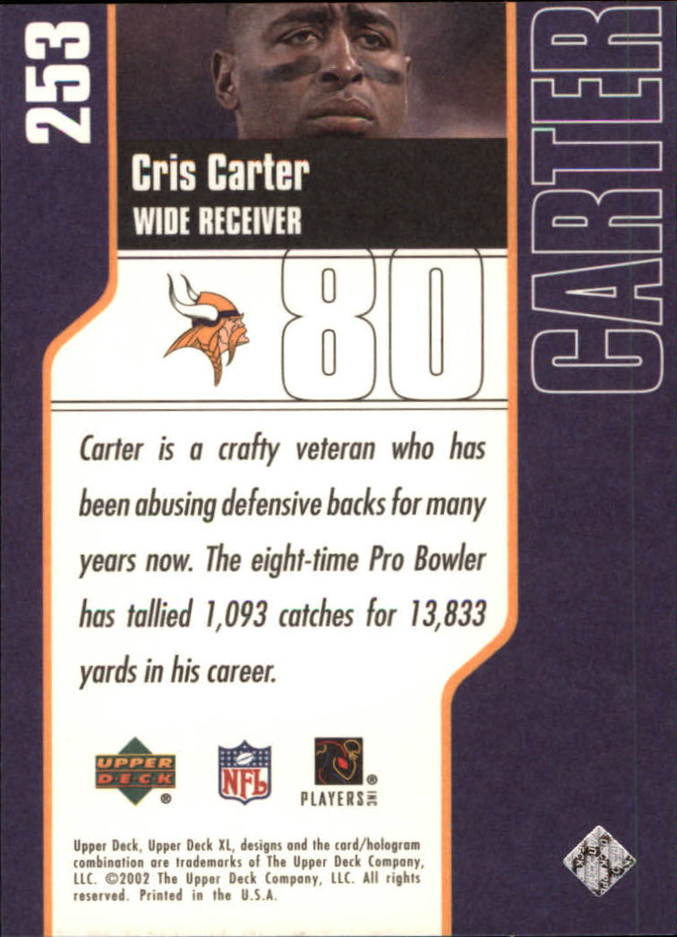 2002 XL (Upper Deck) Football "Main Set" Cards #16 to #300 - Picture 279 of 315