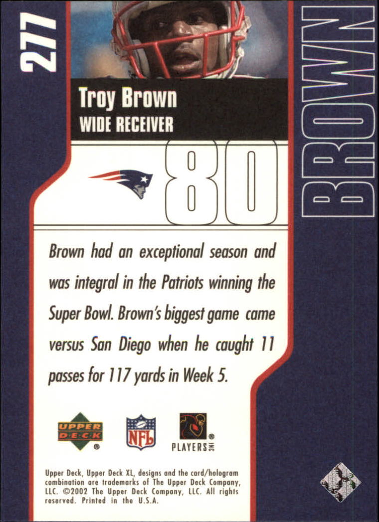 2002 XL (Upper Deck) Football "Main Set" Cards #16 to #300 - Picture 295 of 315