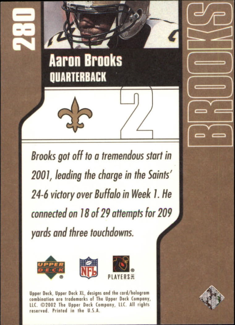 2002 XL (Upper Deck) Football "Main Set" Cards #16 to #300 - Picture 299 of 315