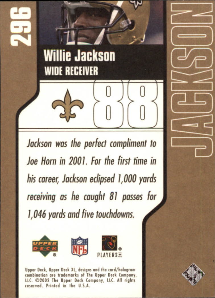 2002 XL (Upper Deck) Football "Main Set" Cards #16 to #300 - Picture 309 of 315