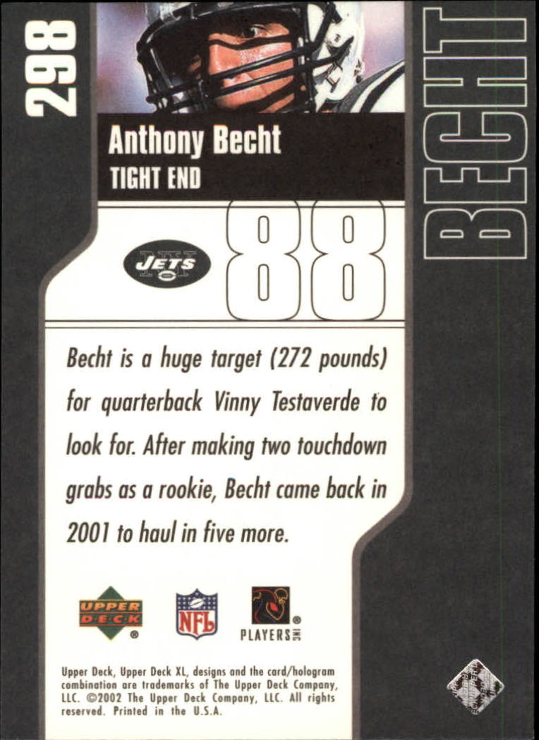 2002 XL (Upper Deck) Football "Main Set" Cards #16 to #300 - Picture 313 of 315
