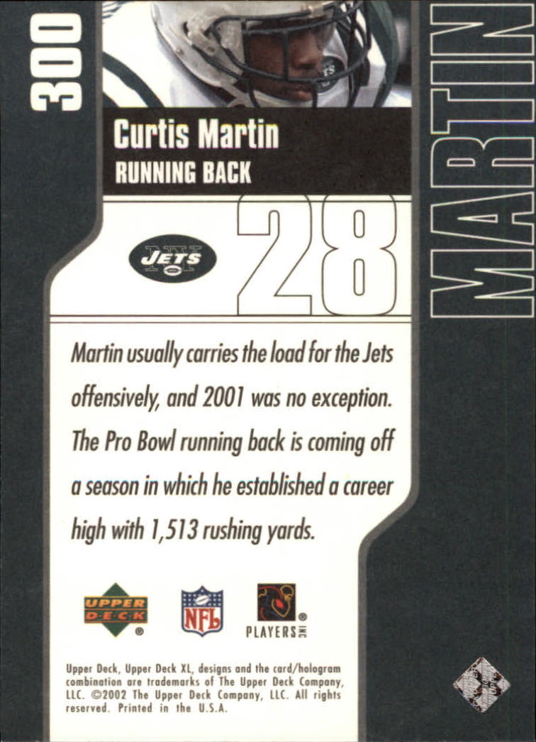 2002 XL (Upper Deck) Football "Main Set" Cards #16 to #300 - Picture 315 of 315