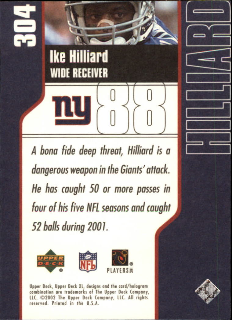 2002 Upper Deck XL #304 Ike Hilliard back image