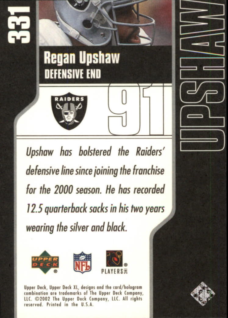 2002 XL (Upper Deck) Football "Main Set" Cards #301 to #596 - Picture 45 of 241