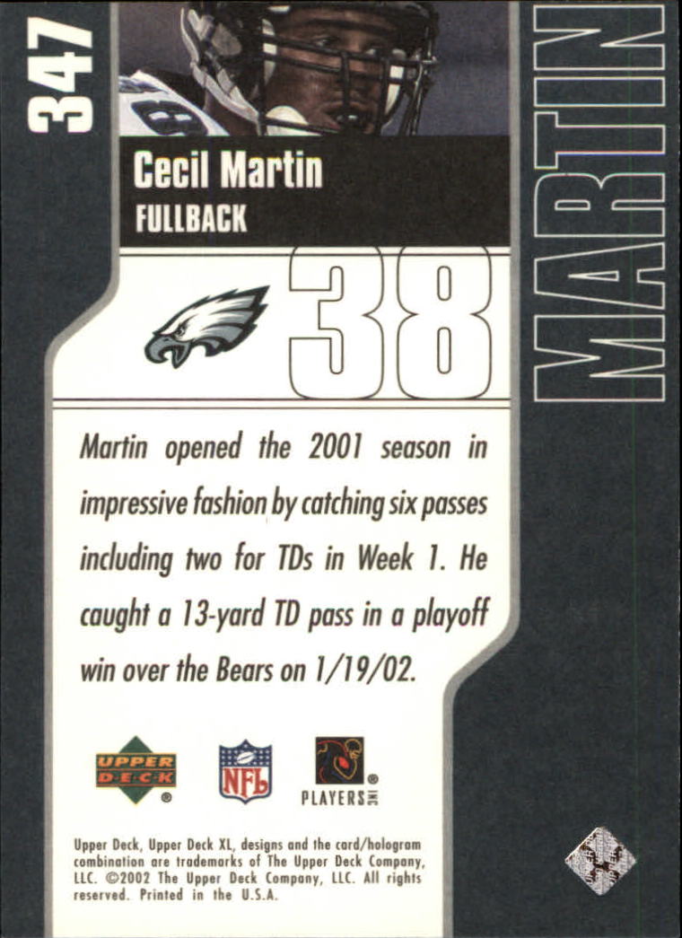 2002 XL (Upper Deck) Football "Main Set" Cards #301 to #596 - Picture 57 of 241