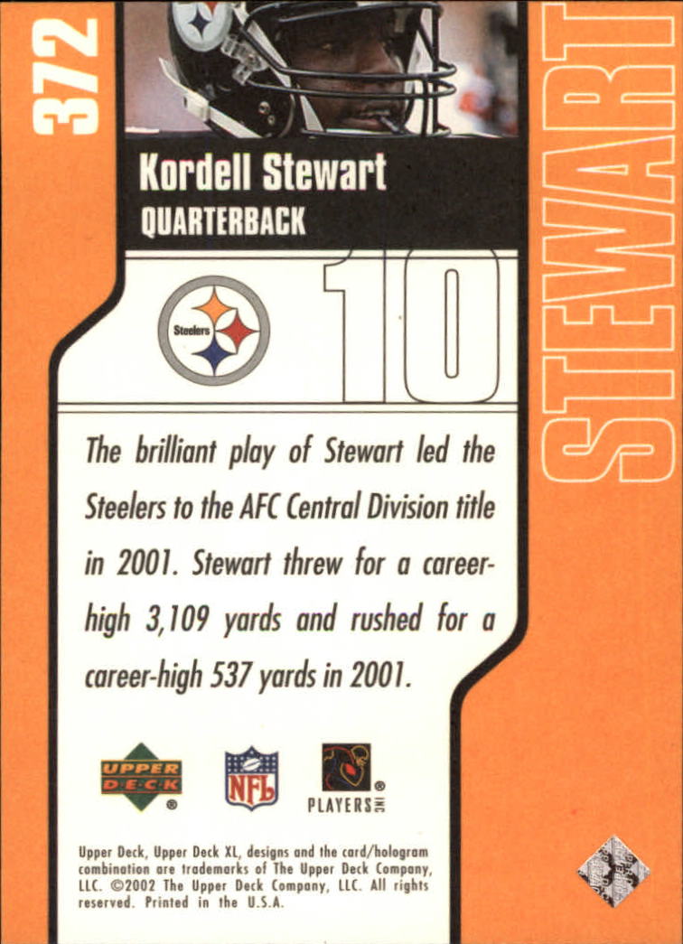 2002 XL (Upper Deck) Football "Main Set" Cards #301 to #596 - Picture 75 of 241