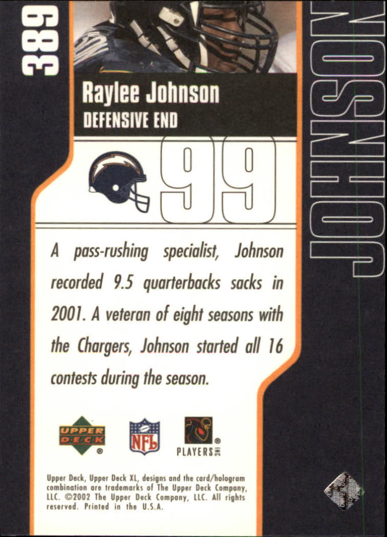 2002 XL (Upper Deck) Football "Main Set" Cards #301 to #596 - Picture 81 of 241