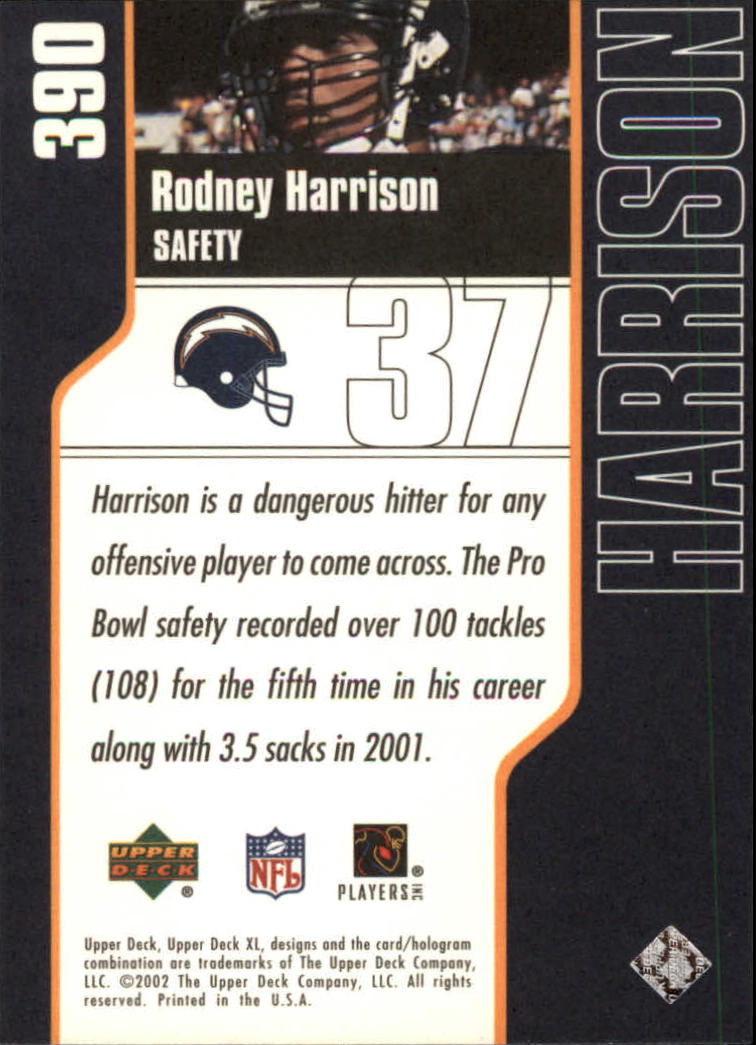 2002 XL (Upper Deck) Football "Main Set" Cards #301 to #596 - Picture 83 of 241