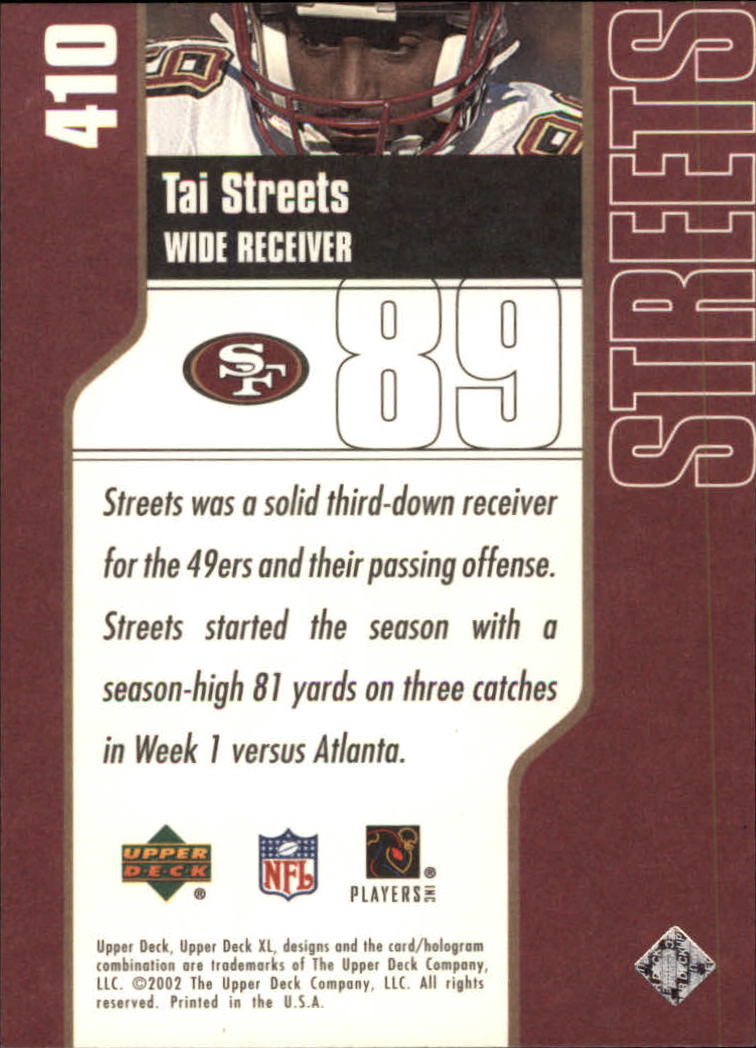 2002 XL (Upper Deck) Football "Main Set" Cards #301 to #596 - Picture 103 of 241