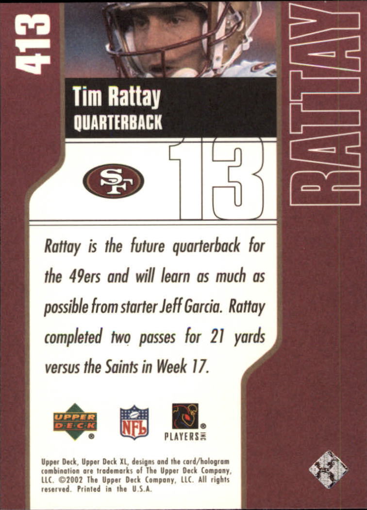 2002 XL (Upper Deck) Football "Main Set" Cards #301 to #596 - Picture 107 of 241