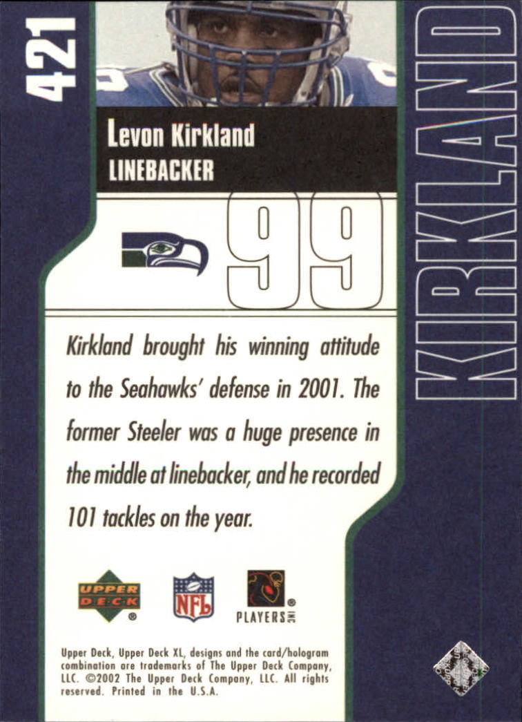 2002 XL (Upper Deck) Football "Main Set" Cards #301 to #596 - Picture 119 of 241