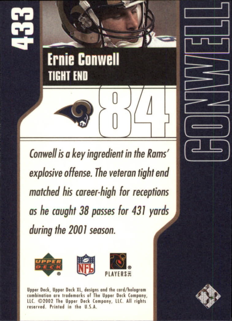 2002 XL (Upper Deck) Football "Main Set" Cards #301 to #596 - Picture 137 of 241