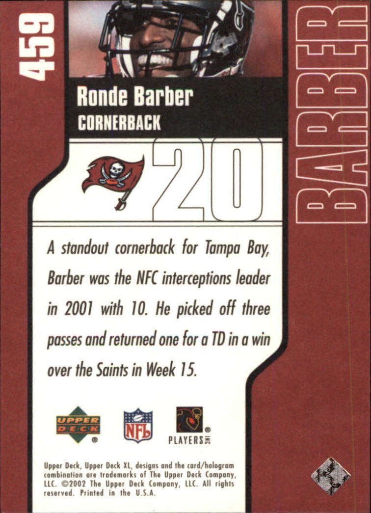 2002 XL (Upper Deck) Football "Main Set" Cards #301 to #596 - Picture 159 of 241