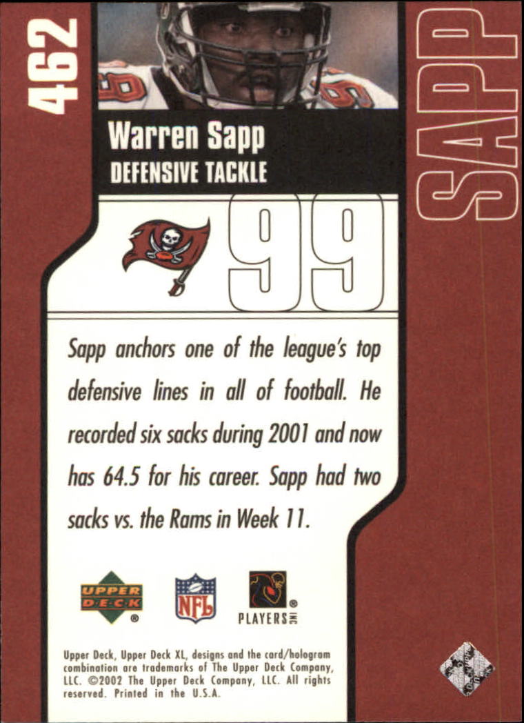 2002 XL (Upper Deck) Football "Main Set" Cards #301 to #596 - Picture 161 of 241