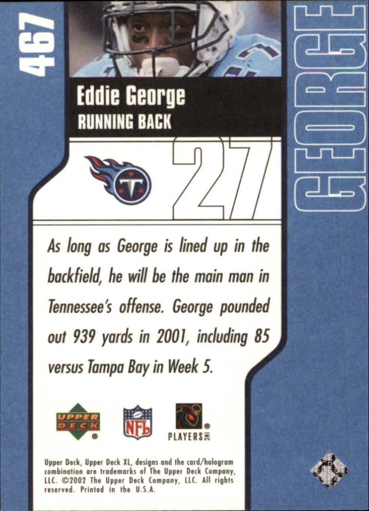 2002 XL (Upper Deck) Football "Main Set" Cards #301 to #596 - Picture 167 of 241