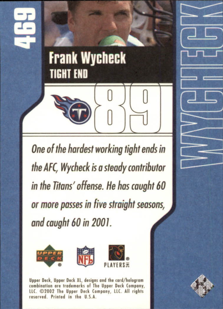 2002 XL (Upper Deck) Football "Main Set" Cards #301 to #596 - Picture 169 of 241