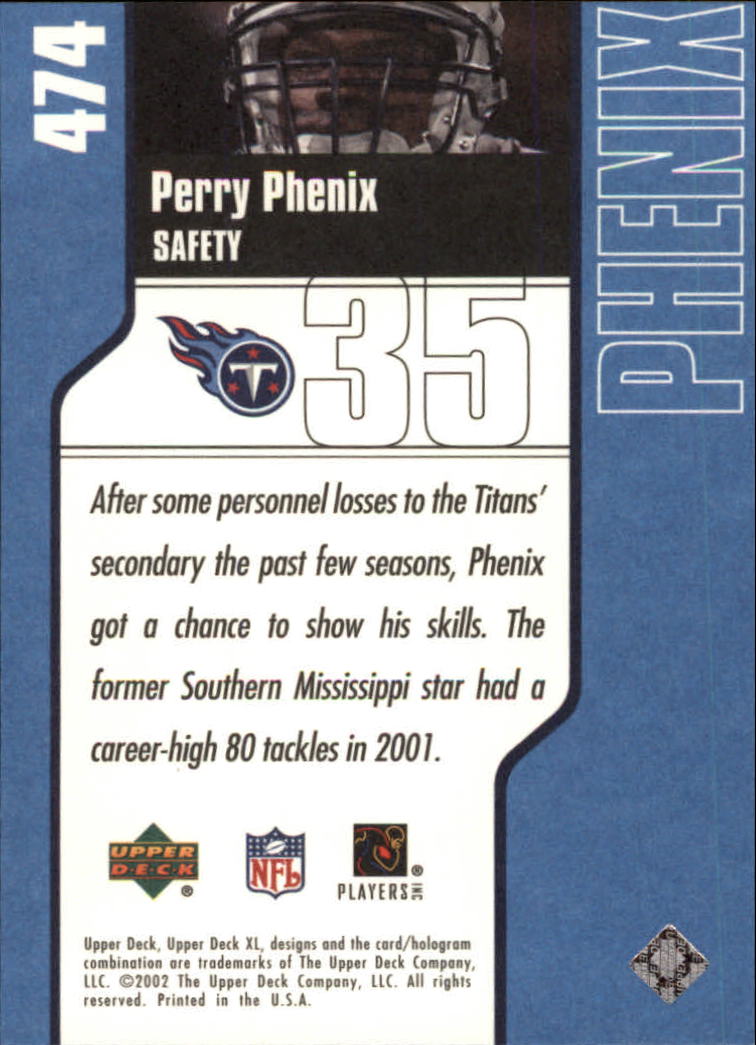 2002 XL (Upper Deck) Football "Main Set" Cards #301 to #596 - Picture 175 of 241