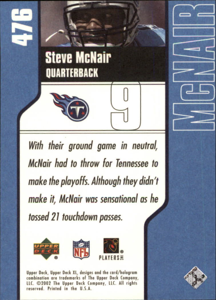 2002 XL (Upper Deck) Football "Main Set" Cards #301 to #596 - Picture 179 of 241