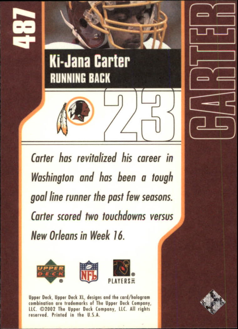 2002 XL (Upper Deck) Football "Main Set" Cards #301 to #596 - Picture 191 of 241