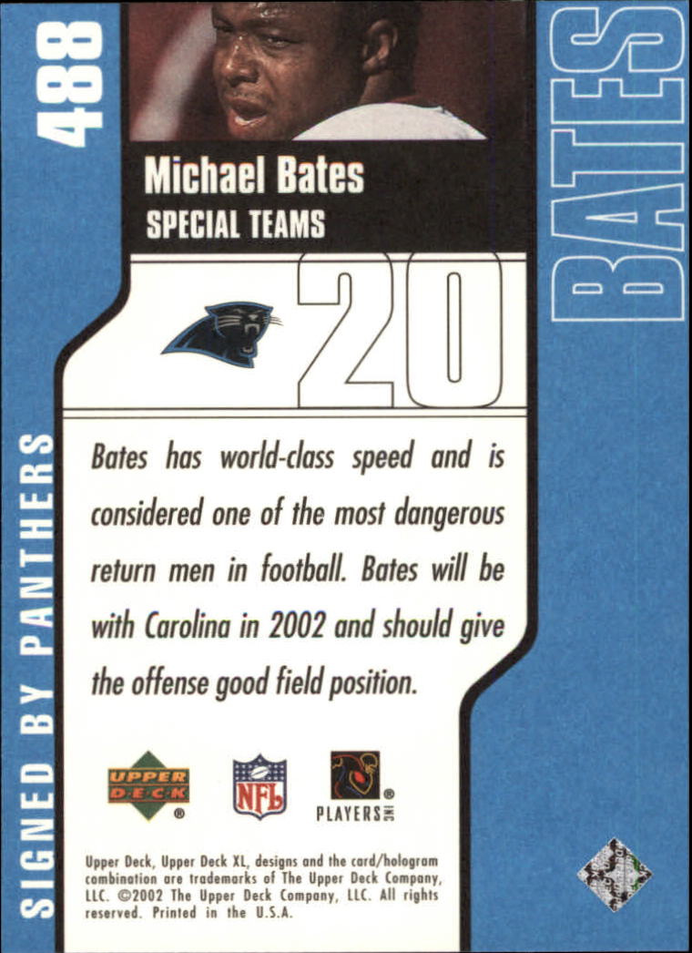 2002 XL (Upper Deck) Football "Main Set" Cards #301 to #596 - Picture 193 of 241