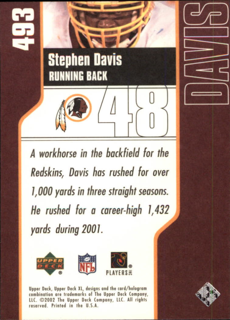 2002 XL (Upper Deck) Football "Main Set" Cards #301 to #596 - Picture 197 of 241