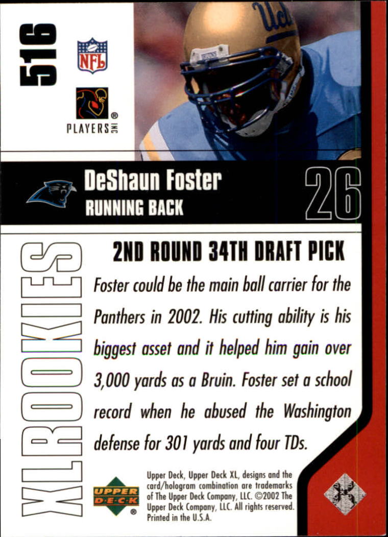 2002 XL (Upper Deck) Football "Main Set" Cards #301 to #596 - Picture 207 of 241