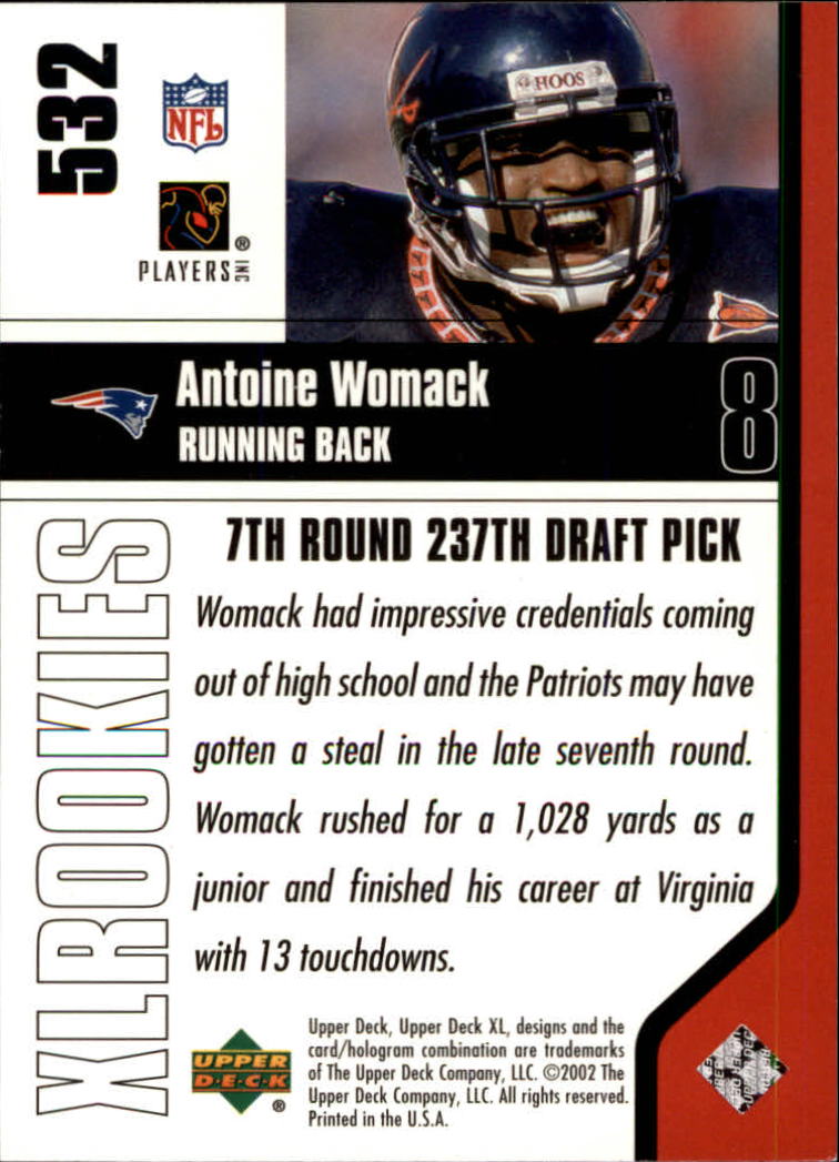 2002 XL (Upper Deck) Football "Main Set" Cards #301 to #596 - Picture 211 of 241