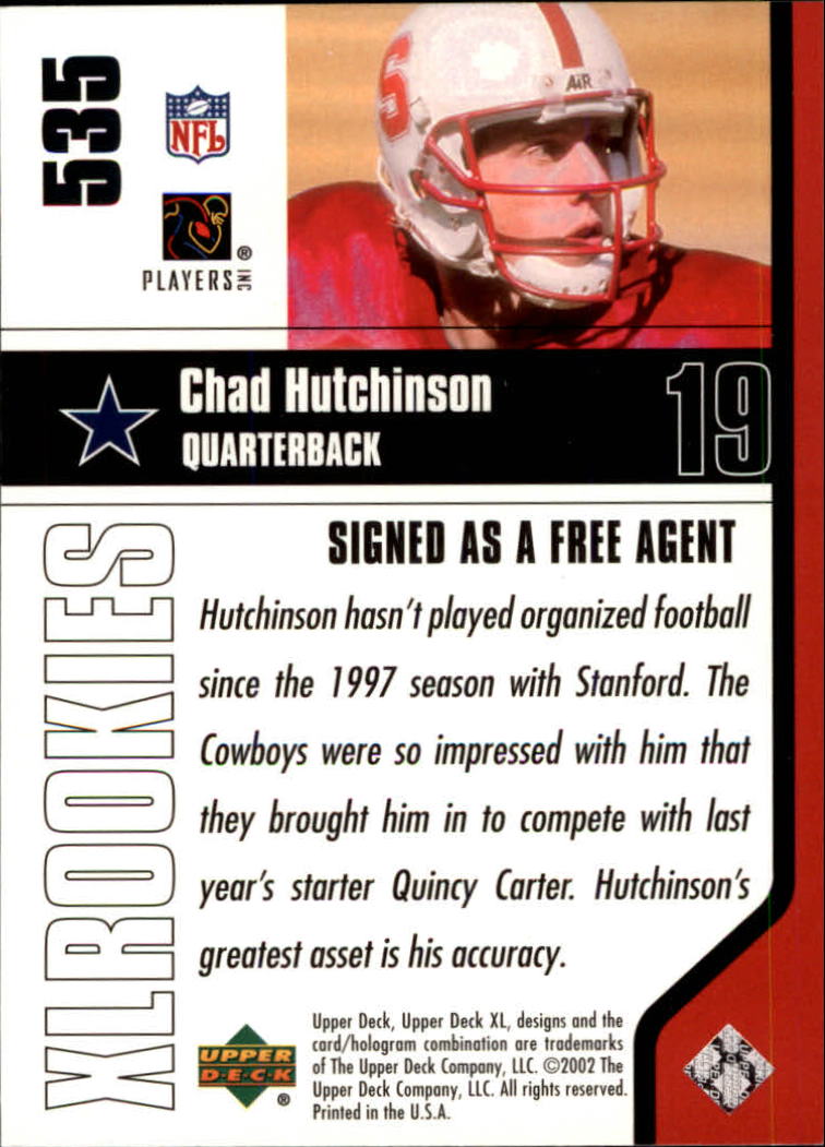 2002 XL (Upper Deck) Football "Main Set" Cards #301 to #596 - Picture 213 of 241