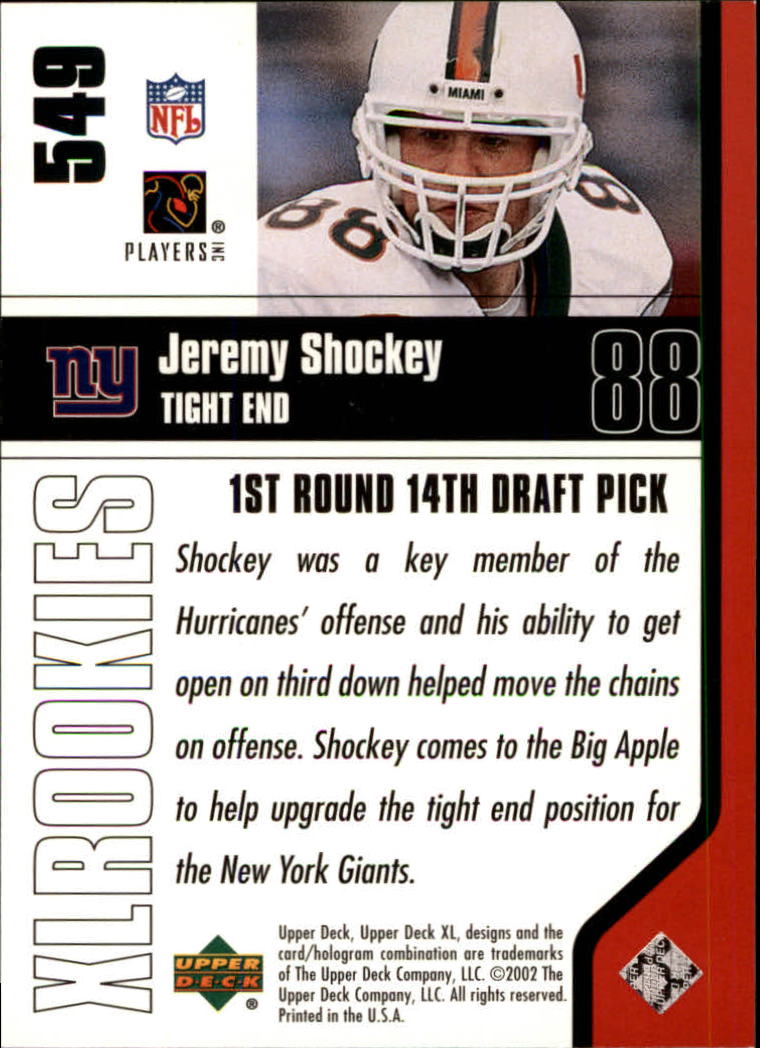 2002 XL (Upper Deck) Football "Main Set" Cards #301 to #596 - Picture 217 of 241