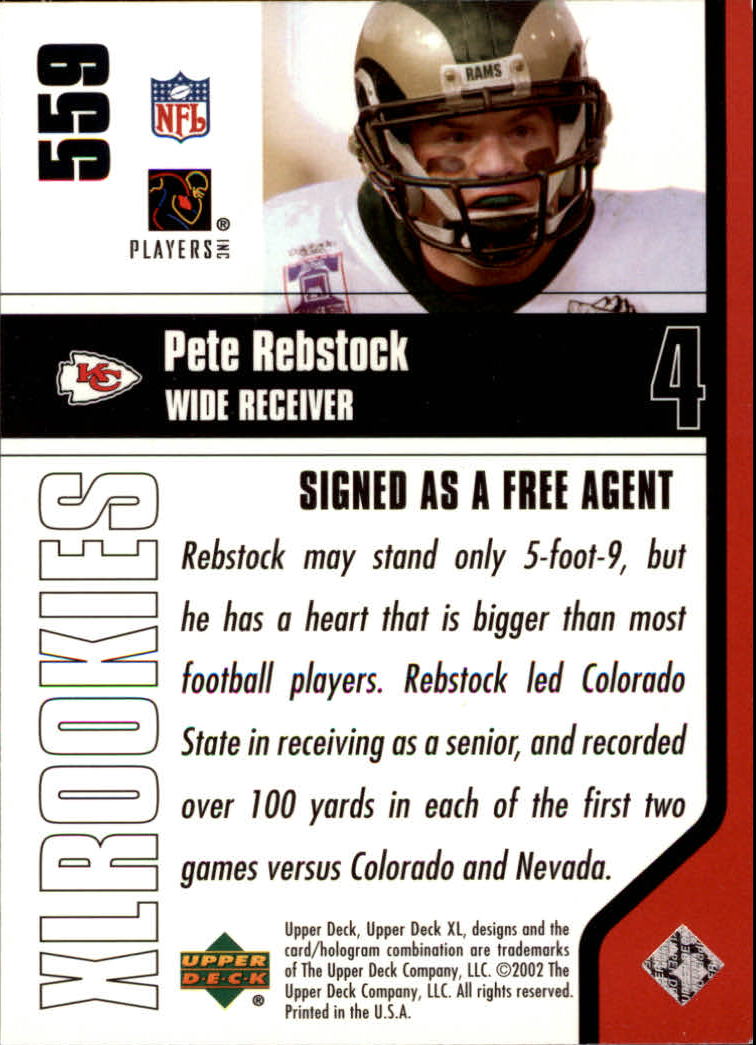 2002 XL (Upper Deck) Football "Main Set" Cards #301 to #596 - Picture 223 of 241