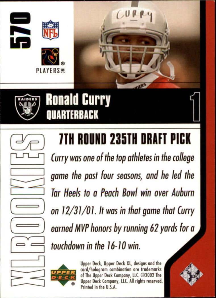 2002 XL (Upper Deck) Football "Main Set" Cards #301 to #596 - Picture 227 of 241