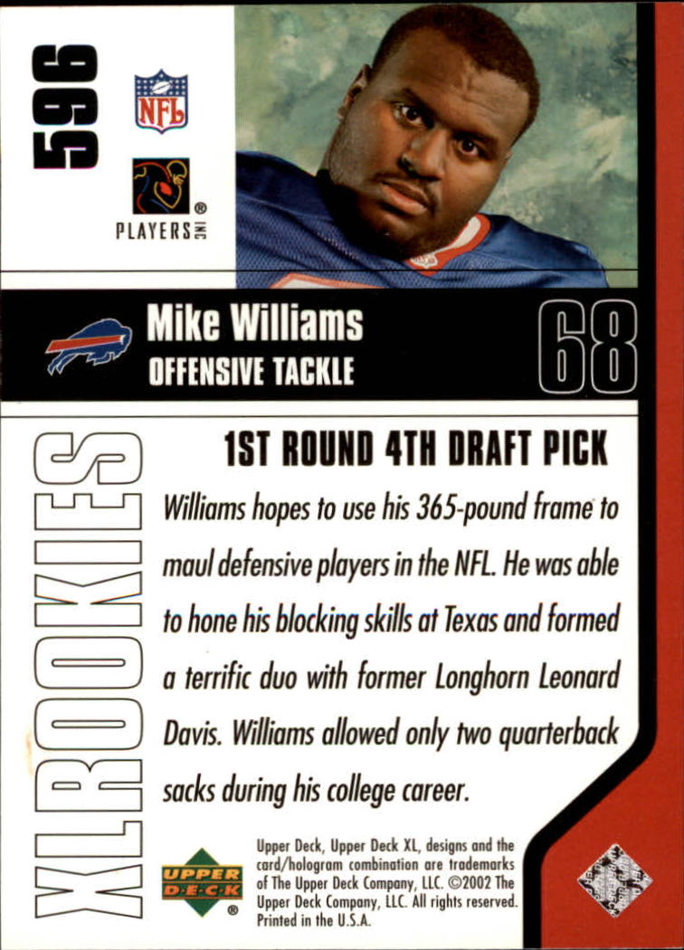 2002 XL (Upper Deck) Football "Main Set" Cards #301 to #596 - Picture 239 of 241