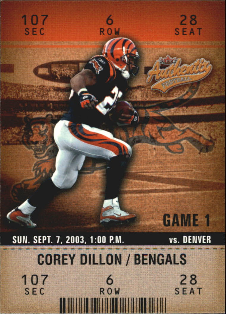 2003 Fleer Authentix #93 Corey Dillon