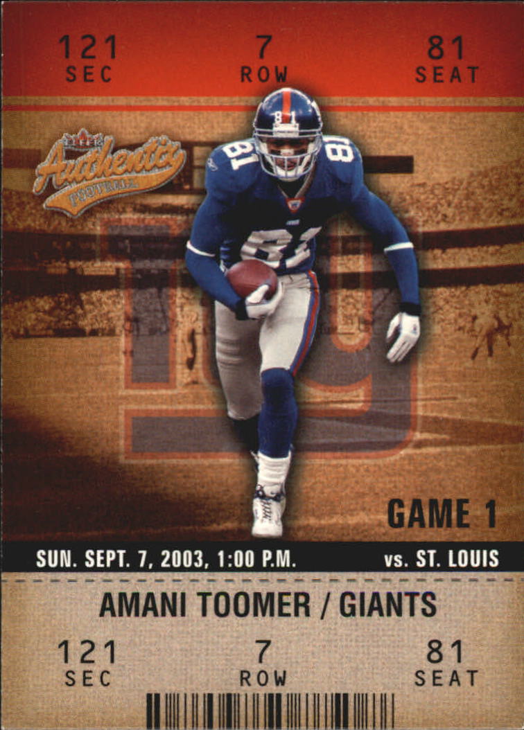 Buy Amani Toomer Cards Online  Amani Toomer Football Price Guide - Beckett