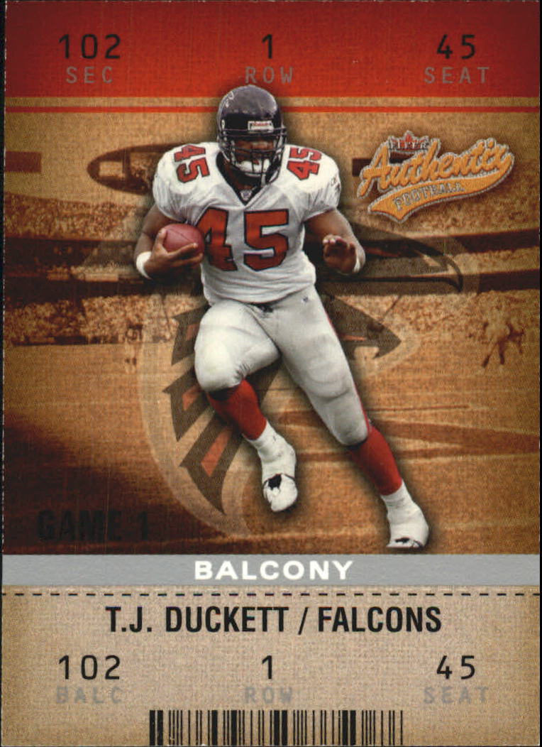 2003 Fleer Authentix Balcony #85 T.J. Duckett