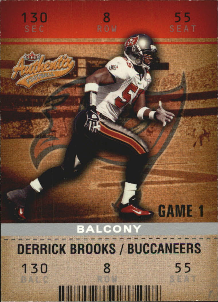 2003 Fleer Authentix Balcony #88 Derrick Brooks