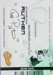 2003 Fleer Authentix Jersey Authentix Autographs Super Bowl #AJACP Chad Pennington