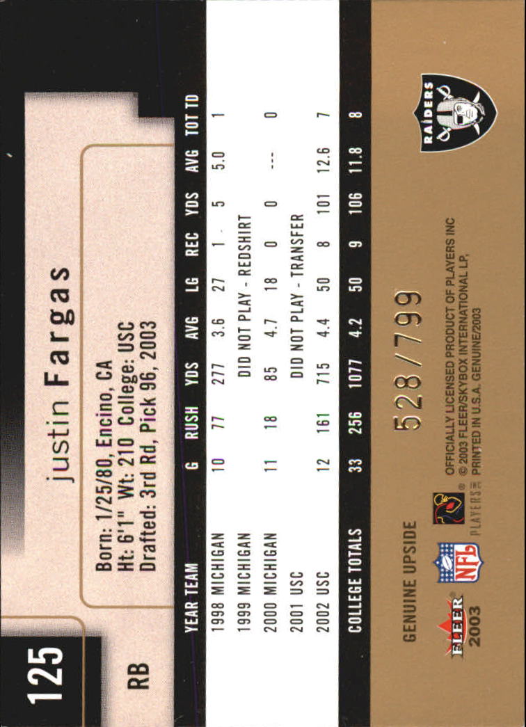 B3620- 2003 Fleer Genuine Insider FB 1-100 +Inserts -You Pick- 15+ FREE US SHIP - Picture 195 of 210