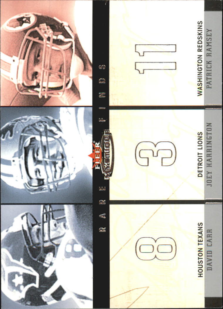 2003 Fleer Mystique Rare Finds #8 Carr/Harrington/Ramsey