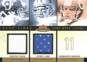 2003 Fleer Mystique Rare Finds Jersey Doubles #DCJH David Carr JSY/Joey Harrington JSY/Patrick Ramsey