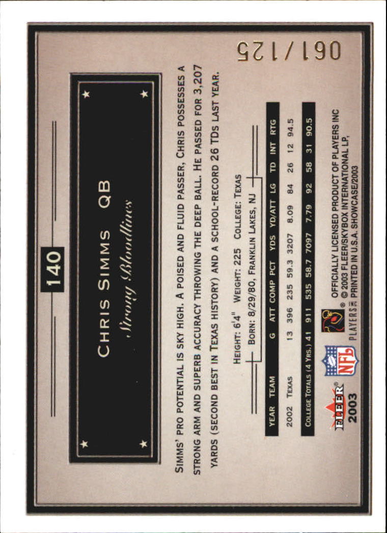 Fleer Vetrina 2003 Calcio Rookie Card RC Singoli xxx/750 - Scegli tu - Foto 36 di 36