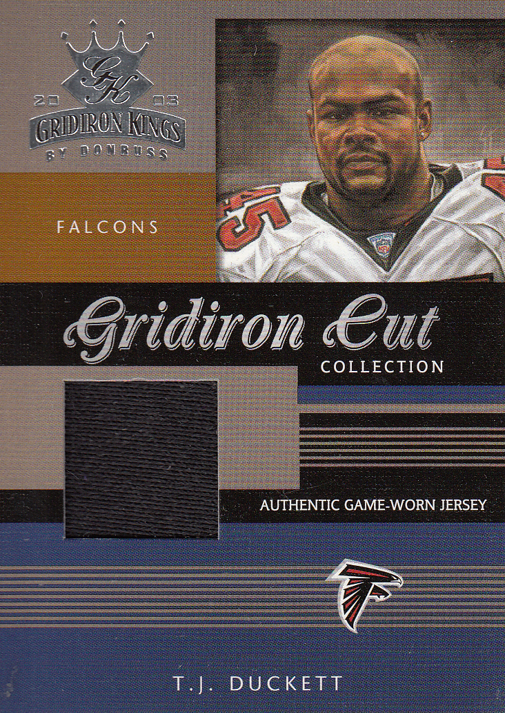 2003 Gridiron Kings Gridiron Cut Collection #GC42 T.J. Duckett JSY/275