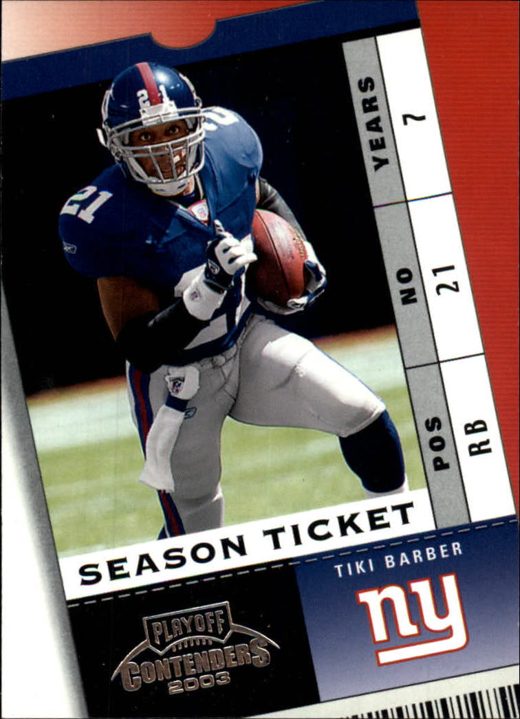 2003 Playoff Contenders #5 Tiki Barber