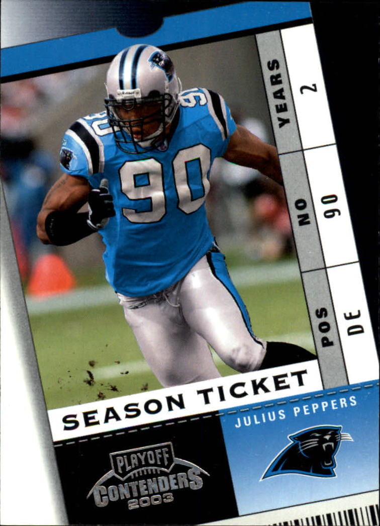 Julius Peppers Signed Carolina Panthers 2002 Bowman Football